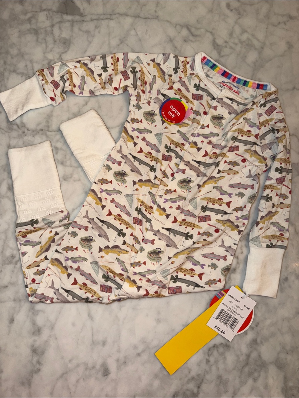 NWT Magnetic Me Modal Fish Reel Good Time Convertible Coverall 12/18M